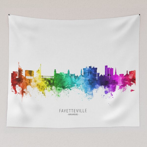 Artikelvorschau, Fayetteville Arkansas Skyline entworfen und verkauft von ArtPrints.