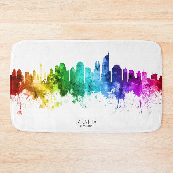 Item preview, Jakarta Skyline Indonesia designed and sold by ArtPrints.