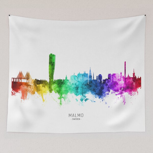 Item preview, Malmo Sweden Skyline designed and sold by ArtPrints.