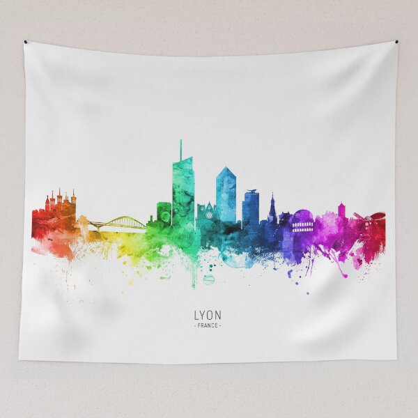 Item preview, Lyon France Skyline designed and sold by ArtPrints.