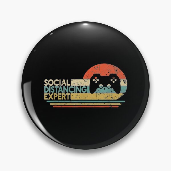 Item preview, Social Distancing Expert Gaming Vintage Video Gamer Gift designed and sold by Deluxe2007.