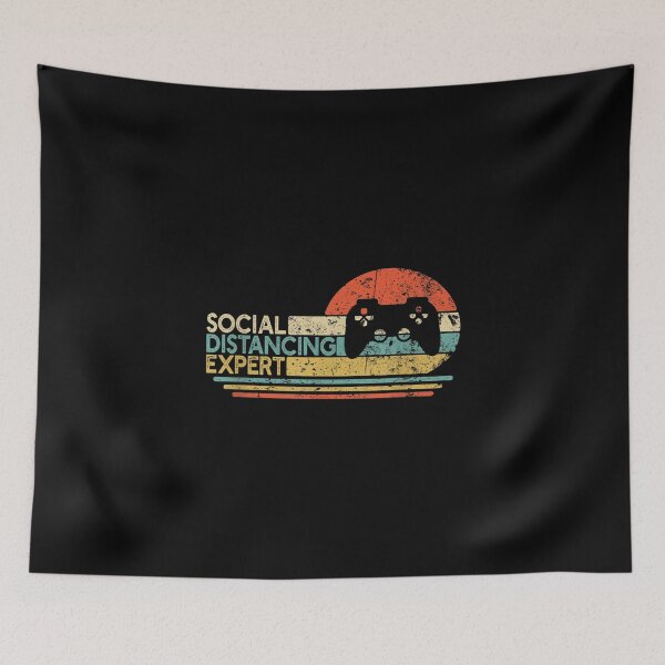 Item preview, Social Distancing Expert Gaming Vintage Video Gamer Gift designed and sold by Deluxe2007.