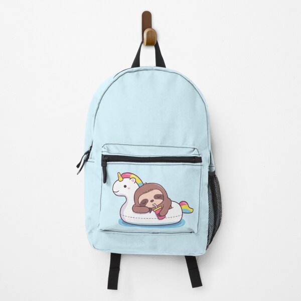 Item preview, Cute Sloth Chilling On Unicorn Pool Float designed and sold by rustydoodle.