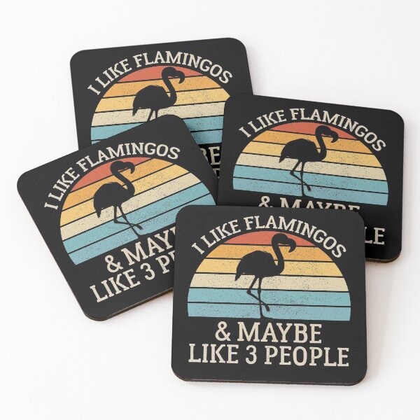Item preview, Vintage Retro, I Like Flamingos and Maybe Like 3 People  designed and sold by AEOPIN.
