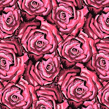 Artwork thumbnail, Cute Pink Roses Pattern by PinkPandaDesign