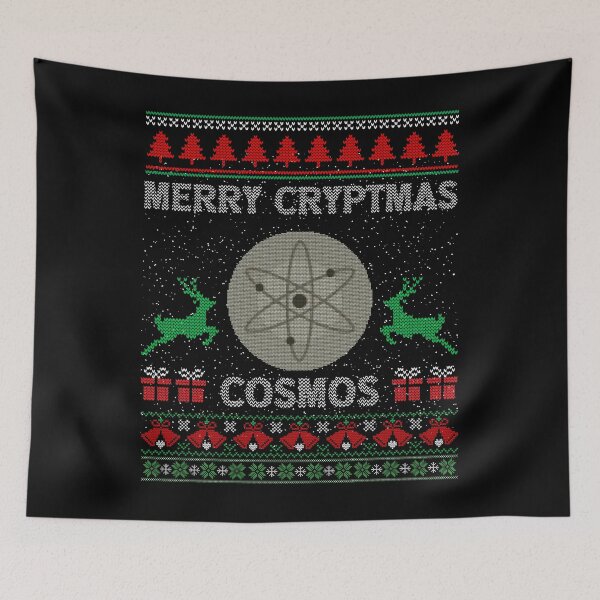 Item preview, Ugly Sweater Cosmos ATOM Coin Merry Cryptmas Christmas Crypto Token Cryptocurrency Blockchain Wallet designed and sold by AriellaGross.