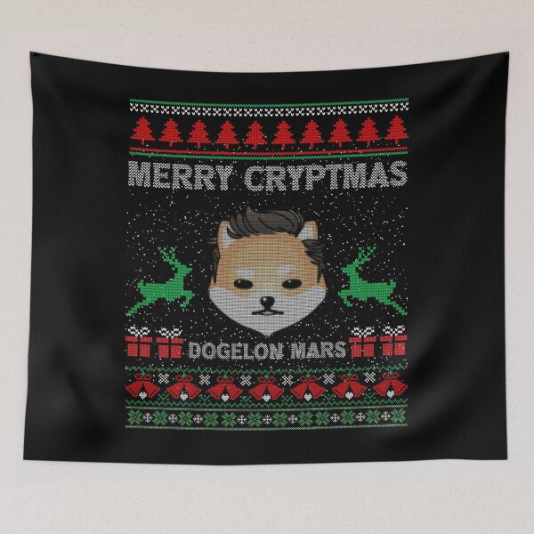 Item preview, Ugly Sweater Dogelon Mars ELON Coin Merry Cryptmas Christmas Crypto Token Cryptocurrency Blockchain Wallet designed and sold by AriellaGross.