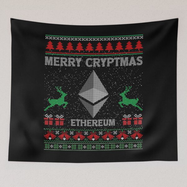 Item preview, Ugly Sweater Ethereum ETH Coin Merry Cryptmas Christmas Crypto Token Cryptocurrency Blockchain Wallet designed and sold by AriellaGross.