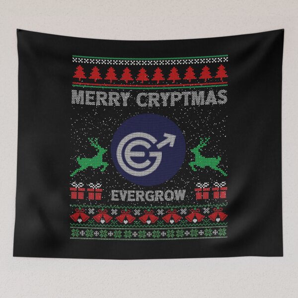 Item preview, Ugly Sweater Evergrow EGC Coin Merry Cryptmas Christmas Crypto Token Cryptocurrency Blockchain Wallet designed and sold by AriellaGross.