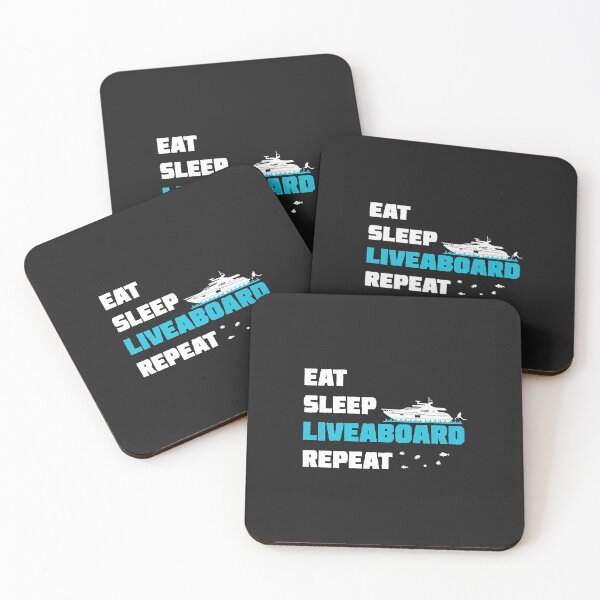 Item preview, Eat Sleep Liveaboard Repeat Scuba Dive Boat Ship designed and sold by AnitaJGreenspan.