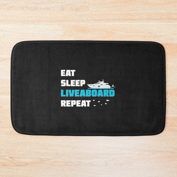 Item preview, Eat Sleep Liveaboard Repeat Scuba Dive Boat Ship designed and sold by AnitaJGreenspan.
