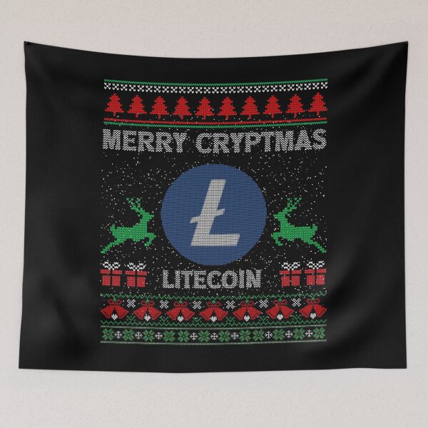 Item preview, Ugly Sweater Litecoin LTC Coin Merry Cryptmas Christmas Crypto Token Cryptocurrency Blockchain Wallet designed and sold by AriellaGross.