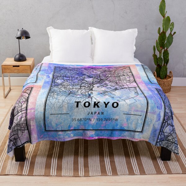 Item preview, Tokyo Japan Watercolor Map Rainbow designed and sold by Simplyy Unique.