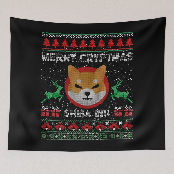 Item preview, Ugly Sweater Shiba Inu Shib Coin Merry Cryptmas Christmas Crypto Token Cryptocurrency Blockchain Wallet designed and sold by AriellaGross.