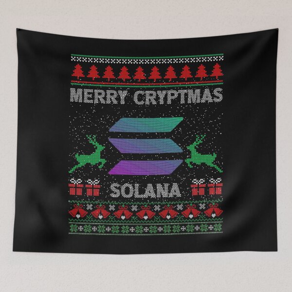 Item preview, Ugly Sweater Solana Coin SOL Merry Cryptmas Christmas Crypto Token Blockchain Cryptocurrency Wallet designed and sold by AriellaGross.