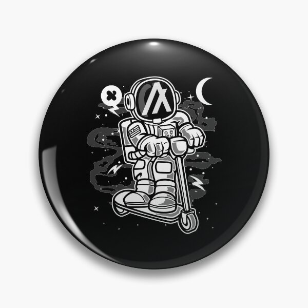 Artikelvorschau, Astronaut Scooter Algorand ALGO Coin To The Moon Crypto Token Blockchain Cryptocurrency Wallet entworfen und verkauft von JaxonBrown.