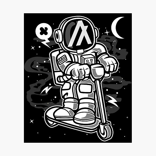 Item preview, Astronaut Scooter Algorand ALGO Coin To The Moon Crypto Token Blockchain Cryptocurrency Wallet designed and sold by JaxonBrown.