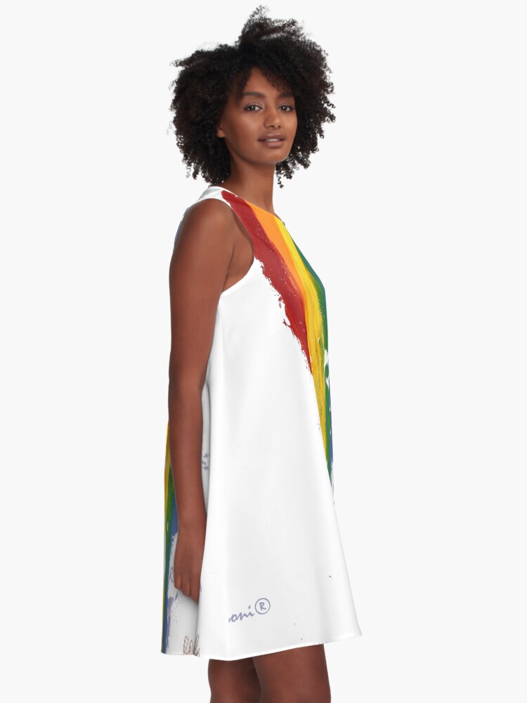 Alternate view of Pride Parade Rainbow Diversity by RD RIccoboni A-Line Dress