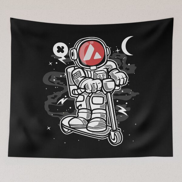 Item preview, Astronaut Scooter Avalanche Avax Coin To The Moon Crypto Token Blockchain Cryptocurrency Wallet designed and sold by JaxonBrown.