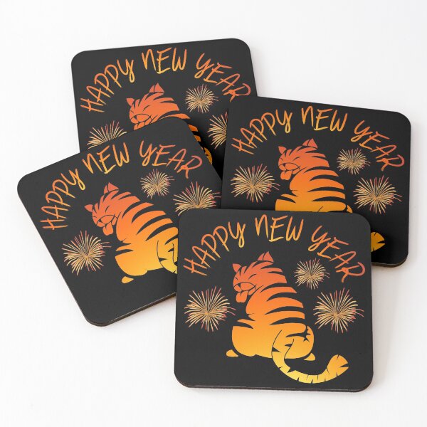 Item preview, Happy New Year Funny Naughty Cat designed and sold by Galaxy-Corner.