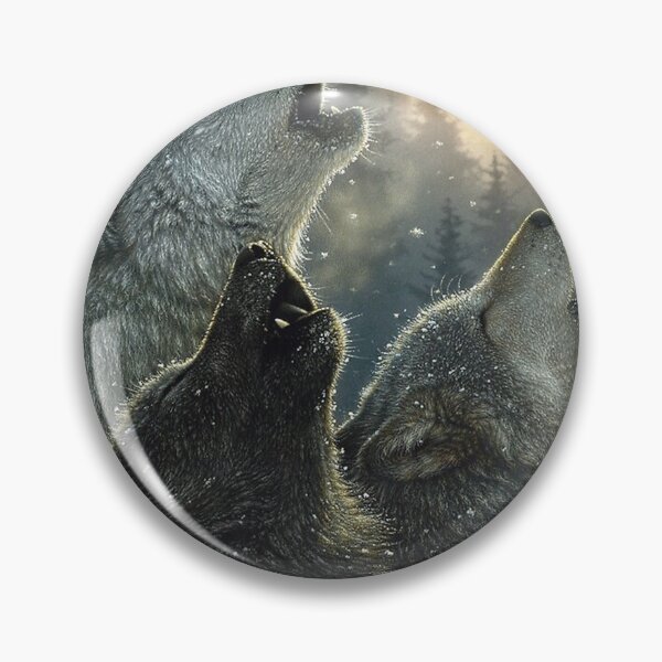 Item preview, Three Wolves Howling at the Moon - Wolf Lover designed and sold by ScottSlade.