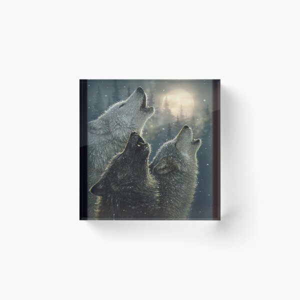 Item preview, Three Wolves Howling at the Moon - Wolf Lover designed and sold by ScottSlade.