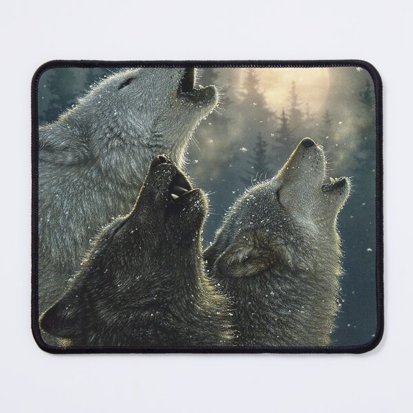 Item preview, Three Wolves Howling at the Moon - Wolf Lover designed and sold by ScottSlade.