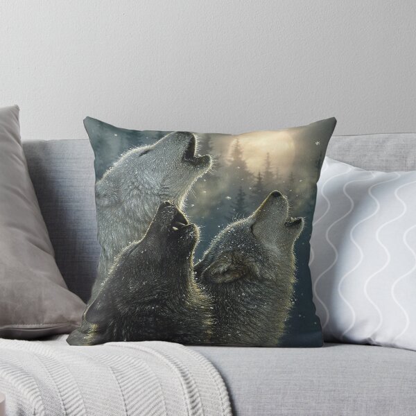 Item preview, Three Wolves Howling at the Moon - Wolf Lover designed and sold by ScottSlade.