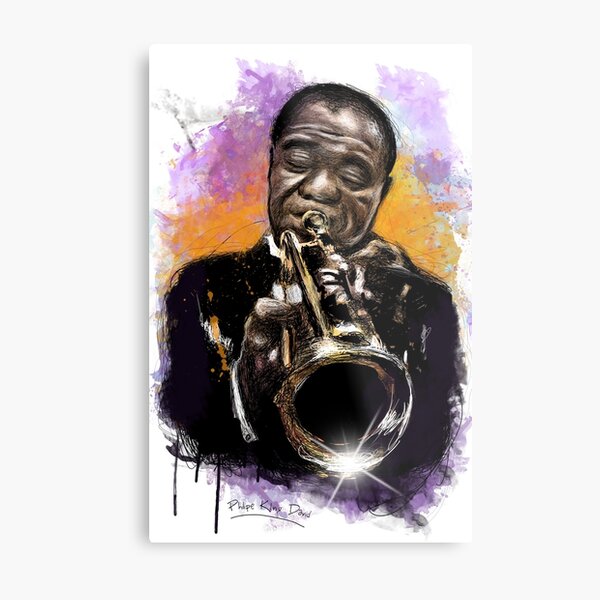Louis Armstrong Tribute Metal Print