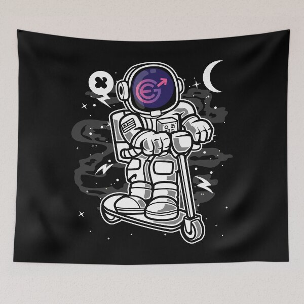 Item preview, Astronaut Scooter Evergrow EGC Coin To The Moon Crypto Token Blockchain Cryptocurrency Wallet designed and sold by JaxonBrown.