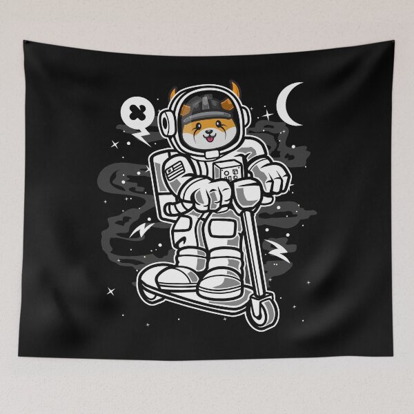 Item preview, Astronaut Scooter Floki Inu Coin To The Moon Floki Army Crypto Token Blockchain Cryptocurrency Wallet designed and sold by JaxonBrown.