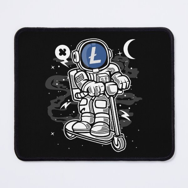 Artikelvorschau, Astronaut Scooter LiteCoin LTC Zum Mond Krypto Token Blockchain Kryptowährung Wallet entworfen und verkauft von JaxonBrown.