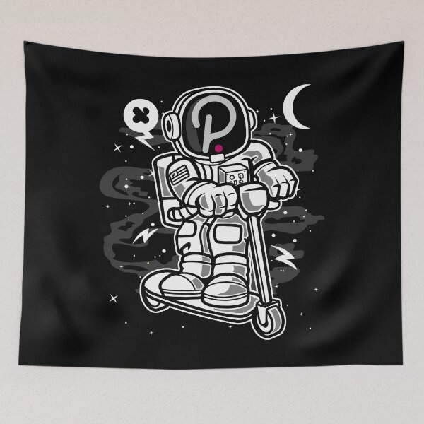 Artikelvorschau, Astronaut Scooter Polkadot DOT Coin To The Moon Crypto Token Blockchain Cryptocurrency Wallet entworfen und verkauft von JaxonBrown.