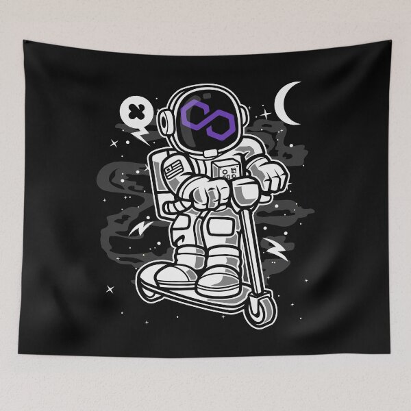 Item preview, Astronaut Scooter Polygon Matic Coin To The Moon Crypto Token Blockchain Cryptocurrency Wallet designed and sold by JaxonBrown.