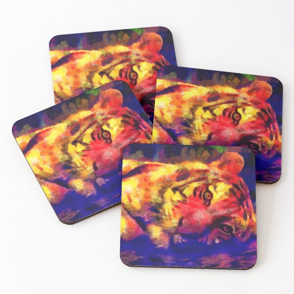 Item preview, Tiger Laying Down Digital Painting designed and sold by NeavesPhoto.