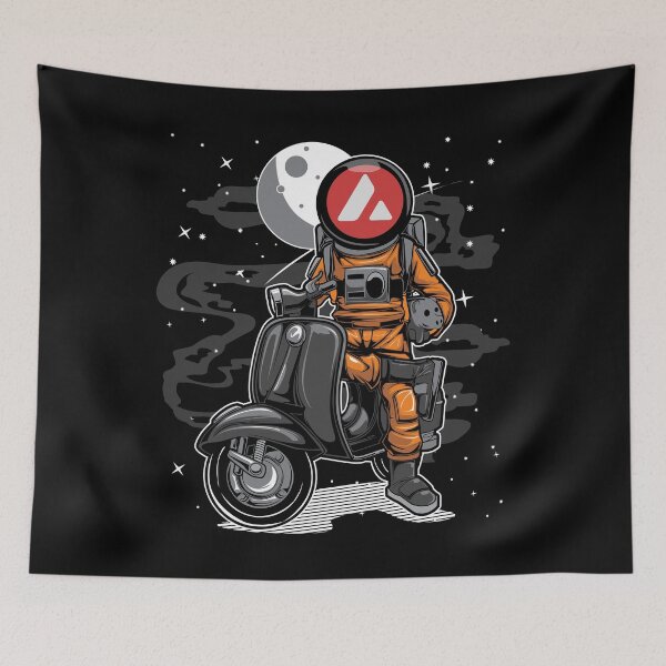 Item preview, Astronaut Scooter Avalanche Avax Coin To The Moon Crypto Token Blockchain Cryptocurrency Wallet designed and sold by JaxonBrown.