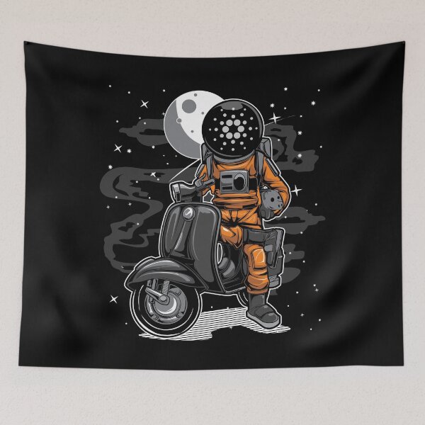 Item preview, Astronaut Scooter Cardano ADA Coin To The Moon Crypto Token Blockchain Cryptocurrency Wallet designed and sold by JaxonBrown.