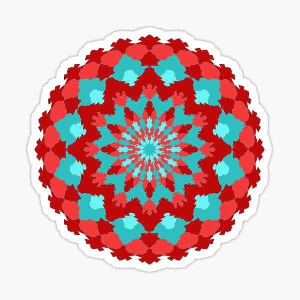 Artikel-Vorschau von Vecnan Mandala 1, Vibrant Red and Cyan Vecnan Mandala, designt und verkauft von VecnaWard.