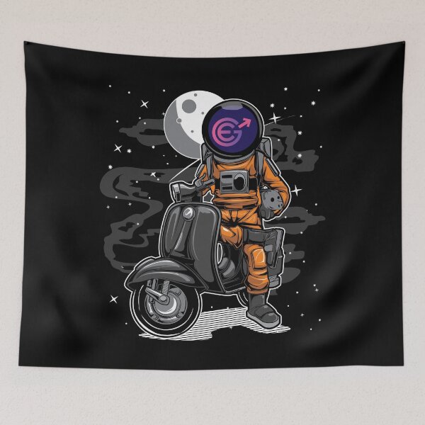 Item preview, Astronaut Scooter Evergrow EGC Coin To The Moon Crypto Token Blockchain Cryptocurrency Wallet designed and sold by JaxonBrown.