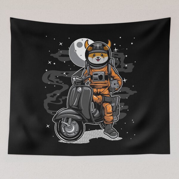 Item preview, Astronaut Scooter Floki Inu Coin To The Moon Floki Army Crypto Token Blockchain Cryptocurrency Wallet designed and sold by JaxonBrown.