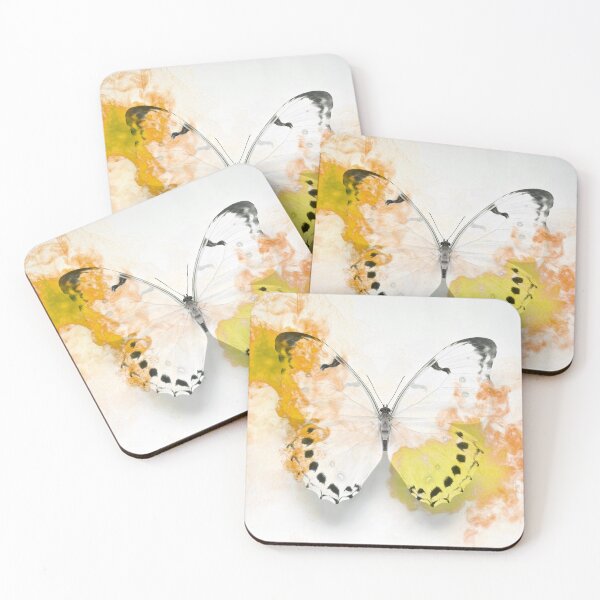 Item preview, White Morpho Butterfly with Ochre Ink designed and sold by AlysonFennell.