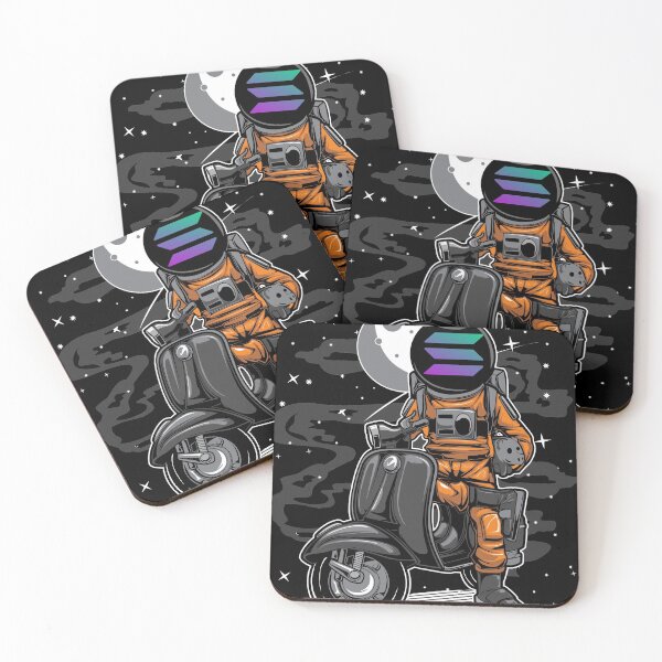 Item preview, Astronaut Scooter Solana SOL Coin To The Moon Crypto Token Blockchain Cryptocurrency Wallet designed and sold by JaxonBrown.