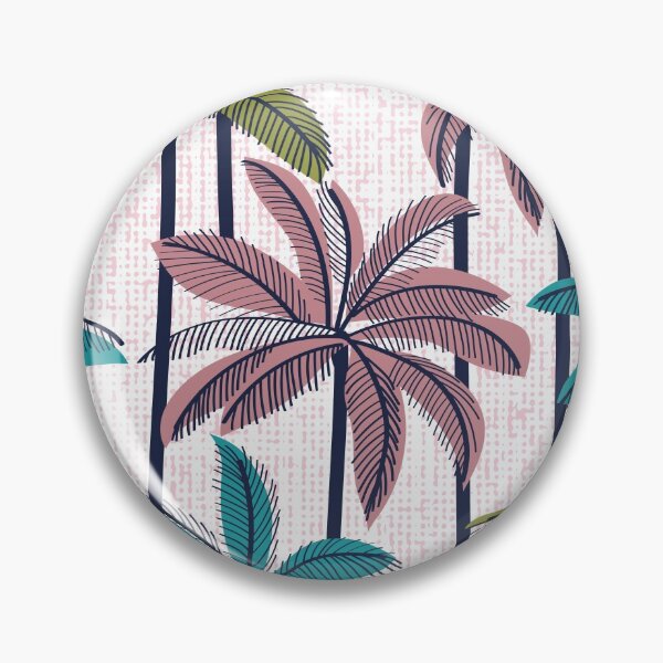 Item preview, Retro Palm Springs vibes // white background highball green peacock blue and dry rose palm trees oxford navy blue line contour designed and sold by SelmaCardoso.