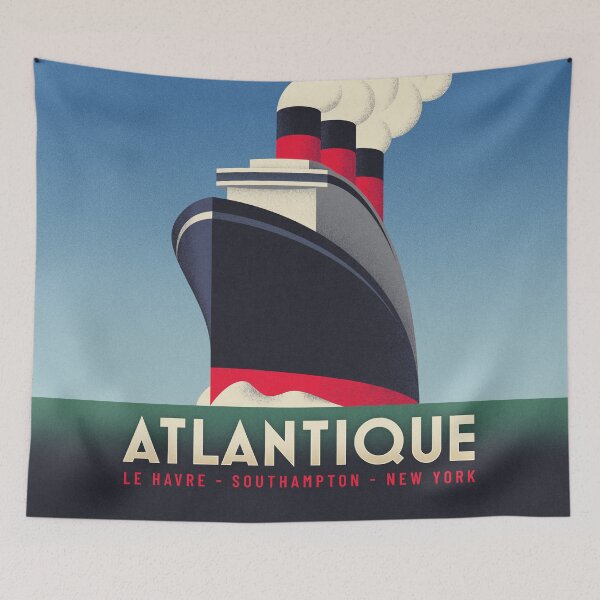 Item preview, Art Deco Ocean Liner Ship - Blue designed and sold by VoodooCircus.