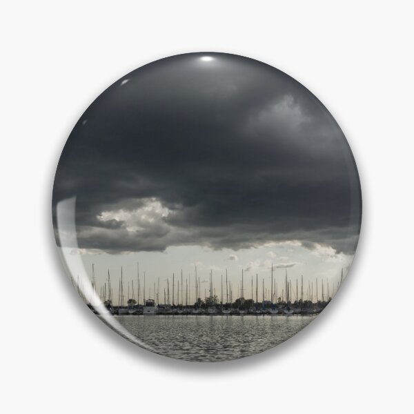 Item preview, Rolling Storm - Wild Weather Cloudscape over a Safe Marina designed and sold by Georgia Mizuleva.