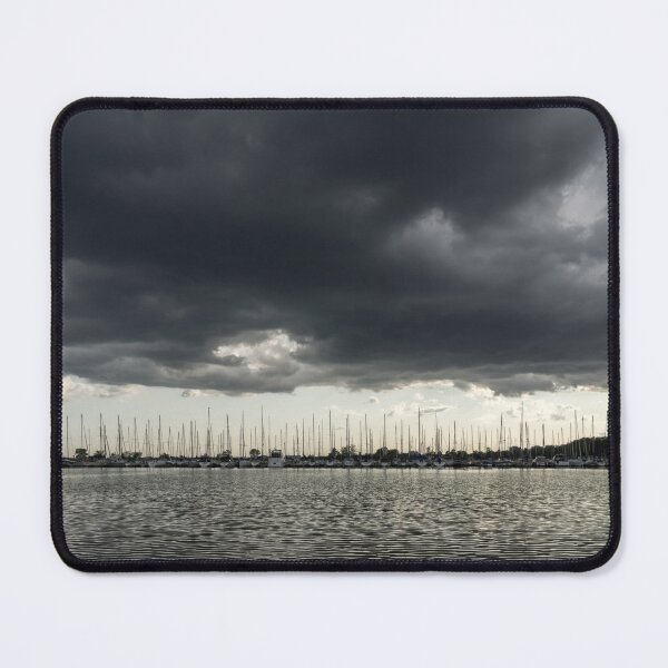 Item preview, Rolling Storm - Wild Weather Cloudscape over a Safe Marina designed and sold by Georgia Mizuleva.
