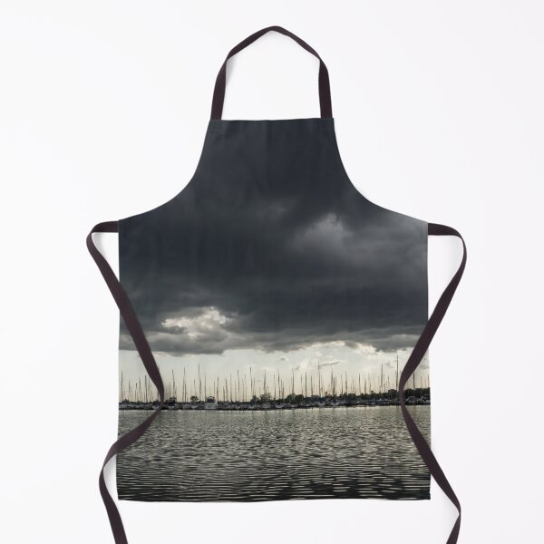 Item preview, Rolling Storm - Wild Weather Cloudscape over a Safe Marina designed and sold by Georgia Mizuleva.