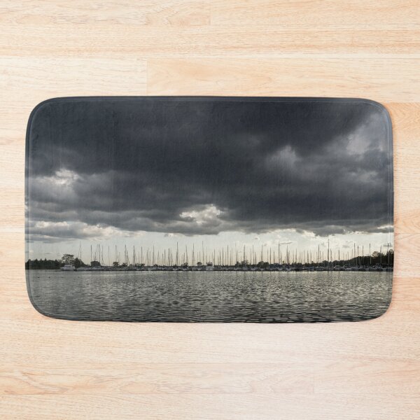Item preview, Rolling Storm - Wild Weather Cloudscape over a Safe Marina designed and sold by Georgia Mizuleva.