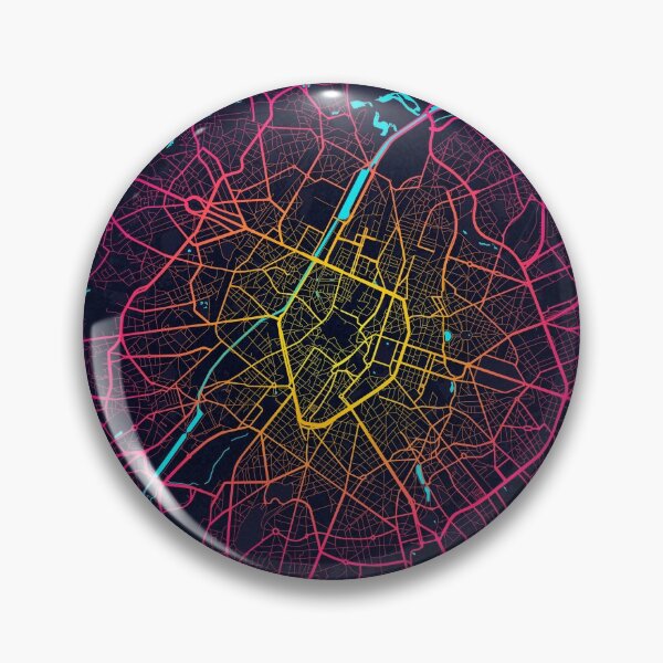 Item preview, Brussels City Map of Belgium - Neon designed and sold by deMAP.
