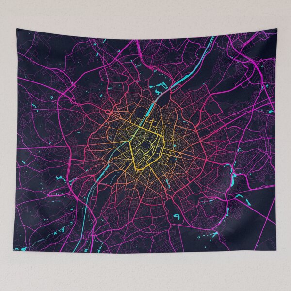 Item preview, Brussels City Map of Belgium - Neon designed and sold by deMAP.